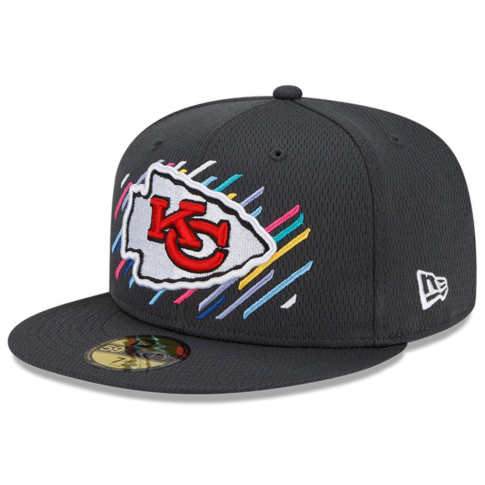 Men's Kansas City Chiefs New Era Charcoal 2021 NFL Crucial Catch 59FIFTY Fitted Hat